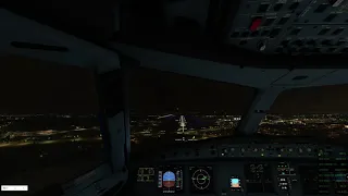 Manchester EGCC - ILS Landing at night