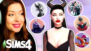 Creating Sims as Modern Disney Villains in The Sims 4 // Sims 4 Disney CAS Challenge (CC)