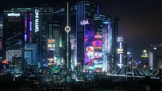 "𝗡𝗶𝗴𝗵𝘁 𝗖𝗶𝘁𝘆" : 1 Hour Cyberpunk Ambient Music | Animated Cyberpunk 2077 Background with Rain