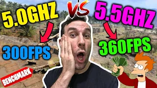 5.0GHZ VS 5.5GHZ 12900K FPS BENCHMARKS