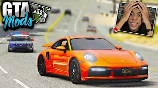 A FUGA INSANA COM A PORSCHE DO RENATO GARCIA! ( INCRÍVEL ) - GTA 5 MODS