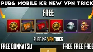 PUBG MOBILE KR NEW VPN TRICK - FREE CLASSIC COUPON, LEGENDARY ITEMS, DONKUTSU COIN