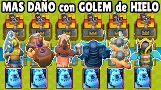 WHICH CARD DOES MORE DAMAGE using ICE GOLEM? | CLASH ROYALE OLYMPICS