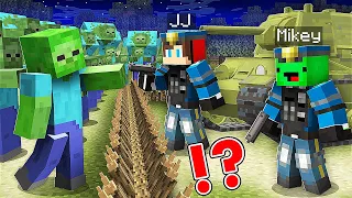 How Mikey and JJ Became SWAT and Survived vs ZOMBIE Apocalypse ARMY ?  - Minecraft (Maizen)