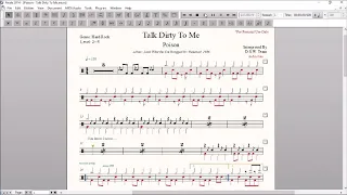Drum Score World (Sample) - Poison - Talk Dirty To Me