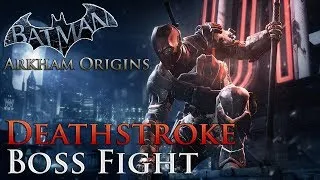 Batman: Arkham Origins - Deathstroke Boss Fight | How to Beat Deathstroke(No Damage Taken)