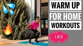 Do This WARM UP Before Your HOME WORKOUTS~4 Min Effective Body Warm Up / No Jumping