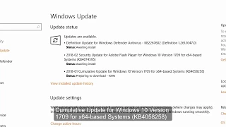 Cumulative Update for Windows 10 Version 1709 for x64 based Systems (KB4058258)