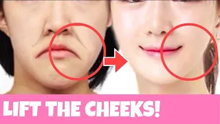 Face Lifting Exercises For The Cheeks! Get A Perfect Smile, Fix Sagging Cheeks, Sagging Jowls!