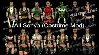 Mortal Kombat ALL SONYA MK Costume Skin Klassic Cyber Ninja PC Mod MK9 Komplete Edition MKKE HD