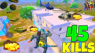 OMG!😱 M202 DESTROY FULL SQUAD WITH TANK 45 KILLS | 😈M202 DESTROY HELICOPTER WAR | Day- 13