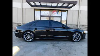 2017 Audi A8 L 3.0T Quattro @ Auto Assets in Mythos Black - Executive, Driver Asst, Black Optic Pkgs