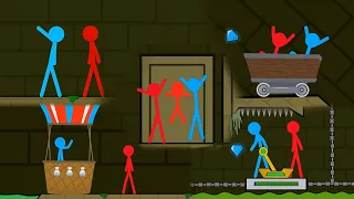 Red and Blue , Stickman Animation - All Part