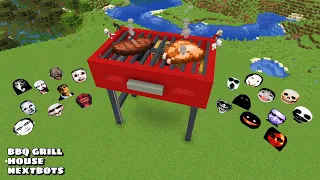 SURVIVAL BBQ GRILL HOUSE WITH 100 NEXTBOTS in Minecraft - Gameplay - Coffin Meme