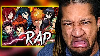 Reaction to SWORDSMEN OF ANIME CYPHER | RAPKNIGHT ft. Shwabadi, HalaCG, Connor Quest!, 954mari, More