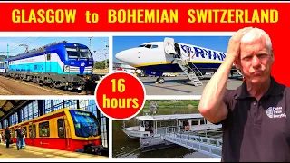 16 HOURS  |  7 LEGS  - Paisley to Bohemian Switzerland [cz] using Ryanair, Czech Railways and ferry.