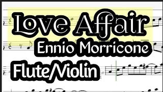 Love Affair Flute or Violin Sheet Music Backing Track Play Along Partitura