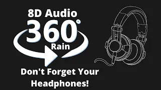 Rain sounds for sleep 1hour 🎧8D Audio🎧 -Black Screen [Wear Headphones]