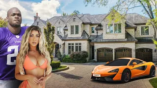 Adrian Peterson RICH Lifestyle: Hot New Babe, MASSIVE Mansion, Life's EASY!