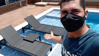 ESPREGUIÇADEIRAS DE PISCINA OLHA ELA QUE TOP DENTRO DA ÁGUA!😍🏖