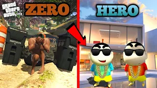 GTA 5 :😥 Franklin , Shinchan & Pinchan Become ZERO in GTA 5 ! JSS GAMER ( GTA 5 Mods )