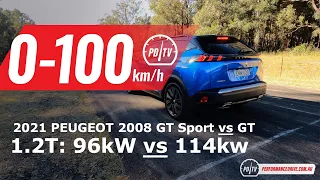 2021 Peugeot 2008 GT Sport (and GT) 0-100km/h & engine sound