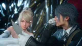 Noctis shares a loving moment with his wife