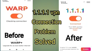 1.1.1.1 checking connection problem solve 100%||1.1.1.1 vpn connecting problem solve#bgmi #dns #vpn