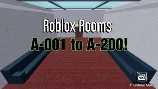 Roblox Rooms - A-001 to A-200 (Solo)