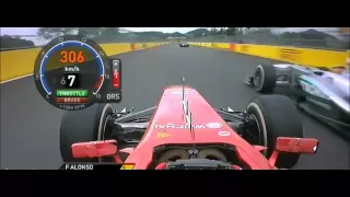 F1 2013 Korea - Hamilton Alonso fight onboard