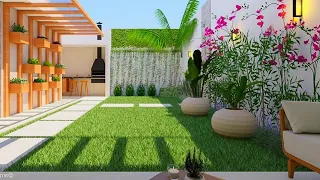 150 Diseño de Jardines Modernos 2024 | Jardines de Flores | Jardines de Casas | PATIOS PEQUEÑOS