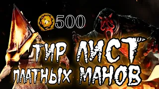 тир лист ПЛАТНЫХ КИЛЛЕРОВ/ ПК И МОБАЙЛ ВЕРСИЯ/DEAD BY DAYLIGHT/DEAD BY DAYLIGHT MOBILE