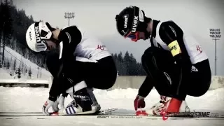 First-ever tandem ski jump - World record