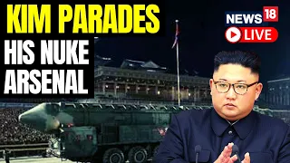 North Korea Shows Off Largest-Ever Number Of Nuclear Missiles At Nighttime Parade Live | Kim Jong Un