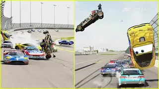 Jeff Gorvette MASSIVE CRASH! | Forza Motorsport 6 | NASCAR/R Class