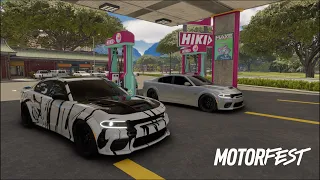 THE CREW MOTORFEST: REDEYE CHARGERS WHINE IN TRAFFIC *INSANE POPS*