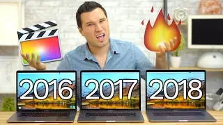 2016 vs 2017 vs 2018 15" Macbook Pro Video Editing Comparison!
