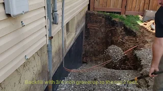 DIY - How To Waterproof your Basement - Install Exterior Sump Pump - Foundation Repair - Save Money!