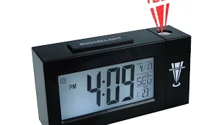 Relógio Projetor de Horas Digital com Termômetro Alarme PRETO e BRANCO