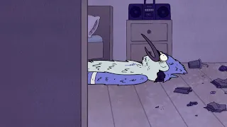 Regular Show Heartbroken and depressed, Mordecai