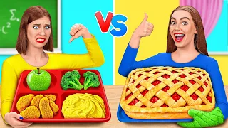 Школьная еда vs Домашняя еда Челлендж от Multi DO Challenge