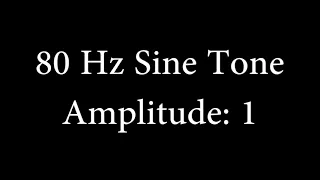 80 Hz Sine Tone Amplitude 1
