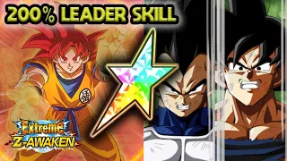 200% LEADER SKILL! 100% EZA SSG GOKU + LR SSBK GOKU & SSBE VEGETA ROTATION! DBZ Dokkan Battle