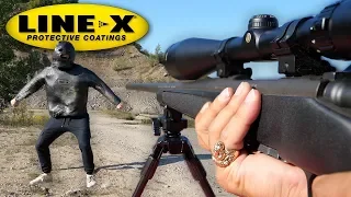 CAN LINE-X STOP A BULLET? (LINE-X EXPERIMENT) As Seen On TV Test!!