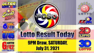 6/55 Lotto Result Today, Saturday, July 31, 2021 | Jackpot Prize Reaches up to Php 70,090,589.00