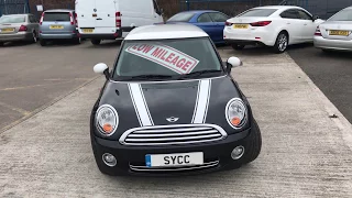 Mini Cooper Chilli Pack, 2007 57 Reg, 94,000 Miles, Astro Black, White Roof