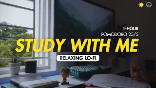 📚1-Hour Study With Me 🎵 Relaxing LO-FI for Peaceful Morning 🍃 Early Morning Ambient / Pomodoro 25-5