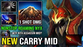 WTF Instant 1 Shot - NEW Carry Nyx Assassin Nonstop Roaming with Burst DPS Dagon + Aghanim Dota 2