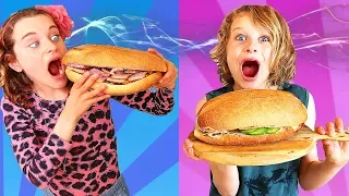 *Super size* SANDWICH Twin Telepathy ft The Norris Nuts (THE ORIGINAL Sandwich Challenge)