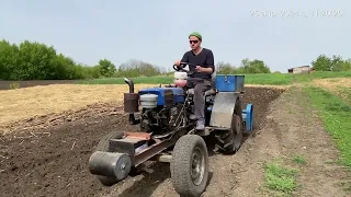 Не хуже чем  KUBOTA! Самодельная фреза в работе!